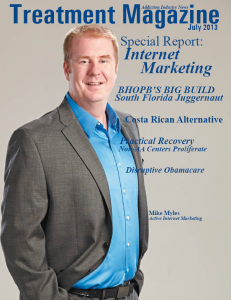 Michael Myles, CEO, Cover of Treatment Magazine